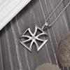 Vintage Templar Cross Necklace for Men Women Crusader Paladin Spiritual Lord's Prayer Pendant