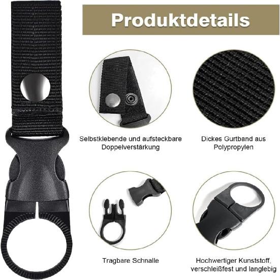 Bottle Belt Holder Outdoor Bottle Holder Belt Water Bottle Clip Holder Buckle for Camping Hiking Travelling 4
