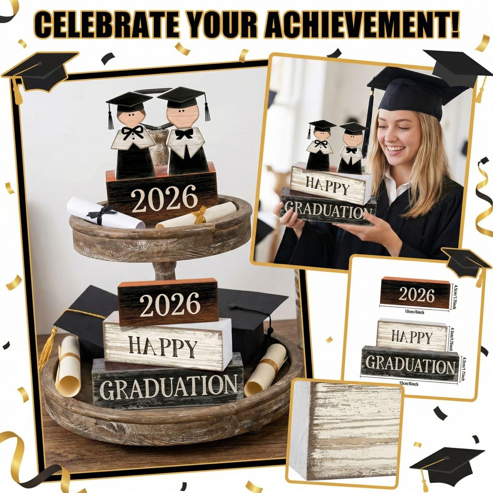 

Graduation Tiered Tray Decorations, Student Graduation Gifts, Desk Ornaments One Size белый