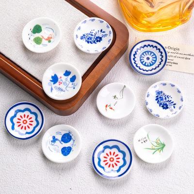 10Pcs Multicolor Dishes Saucer Miniatures Resin Ornaments Fairy Garden Decoration Moss Terrarium Micro Landscape