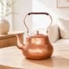 Handcrafted Copper Teapot | Traditional Gourd Shape, Textured Hammered Surface, Tea Kettle,