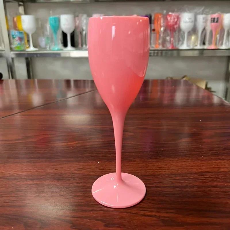 New Drinkware Oem Wine Glasses Champagne Flutes 175ML Acrylic Glass Plastic Dishwasher-safe Transparent Beer Cocktail Whisky Cup