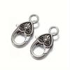 8Pcs/lot Tibetan Style Heart Lobster Claw Clasps Hooks for Necklace Bracelet Chain Buckle DIY Jewelry Making Findings