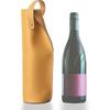 Leather Wine Tote Bag - Orange Bottle Gift Bag Champagne Tote Carrier for Lovers