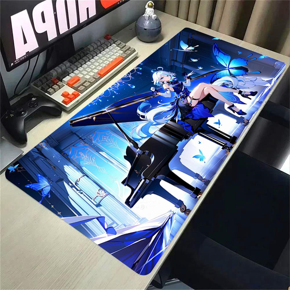 Genshin Impact Furina Anime Game Mousepad Office PC Kawaii Gaming Accessories Keyboard Mouse Pad Laptop xcm Mouse Mat Carpet