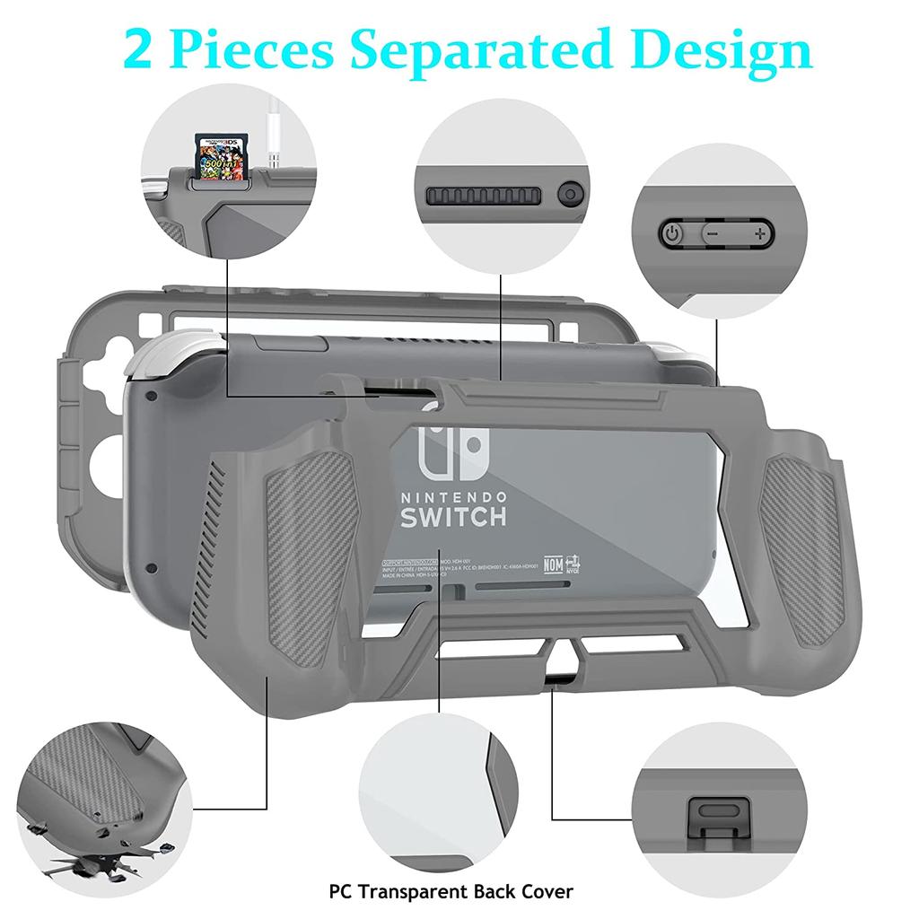 Protective Case for Nintendo Switch Lite, TPU Shock-Absorption and Anti-Scratch for Nintendo Switch Lite