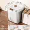 Rotatable Household Rice and Grain Storage Box: Insect & Moisture-Proof, Sealed, Compartmented Bucket