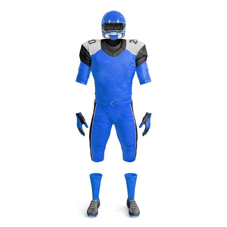 Individuelles sublimiertes schnell trocknendes atmungsaktives Tackle Twill American Rugby Football Uniformen Set