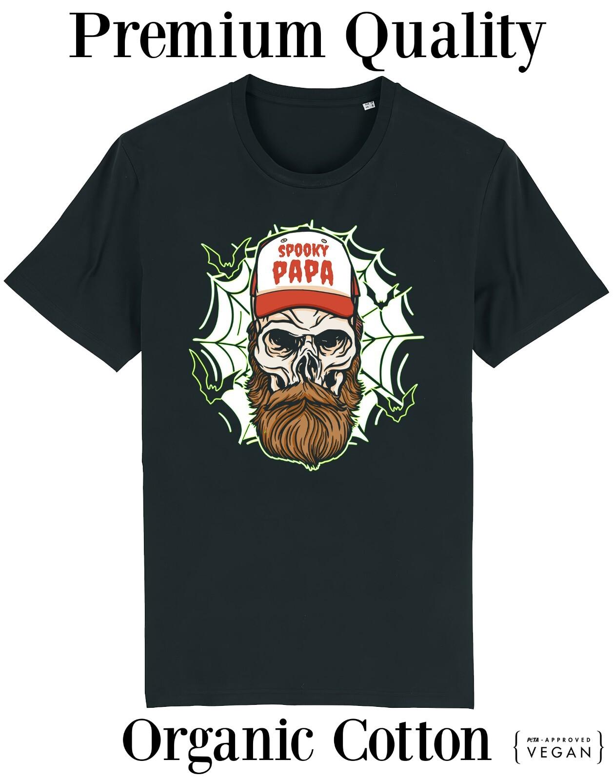 SPOOKY PAPA HALLOWEEN T-Shirt Mens Womens Tees Top Mens Funny Horror Costume Fancy Dress Dad Fathers S