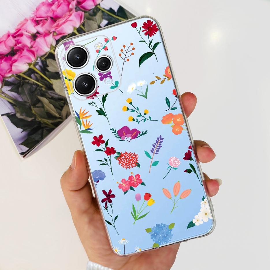 For Xiaomi Redmi 12 Case 2023 New Fashion Painted Cover Clear Silicone Phone Case For Xiaomi Redmi 12 Redmi12 Soft Fundas Bumper