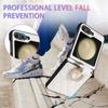 High Quality PU Leather Ring Holder Phone Case for Samsung Galaxy Z Flip 6 5 Flip6 Flip5 5G Protection Shockproof Cover