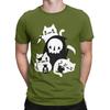 Death's Little Helpers Cat T Shirts Men Pure Cotton Casual T-Shirt Round Collar Halloween Cute Tees Short Sleeve Clothes