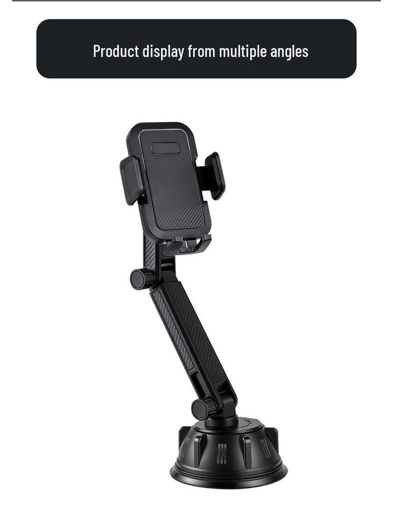 Universal Adjustable Car Console Phone Holder with Suction Cup for Trucks & Ride-hailing Vehicles