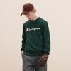 Champion Men's Script Logo Fleece Lined Round Neck Sweatshirt