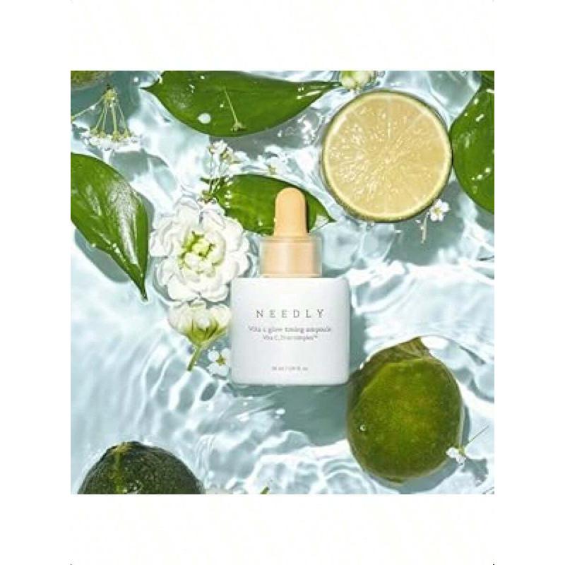 NEEDLY Vita C Glow Toning Ampoule 30ml, Lightweight Brightening Ampoule With Vita C Complex | For Tone Improvement And Moisturizing