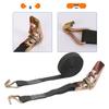 Multi-Color Polyester Double Hook Ratchet Tie-Down Strap with Thickened Stitching