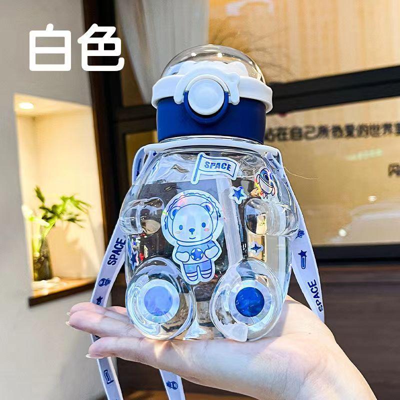 Water Bottle Children's Water Cup Kindergarten Primary School Student Baby Anti-drop Cup Cute Girl Student Antler Kettle with Straw