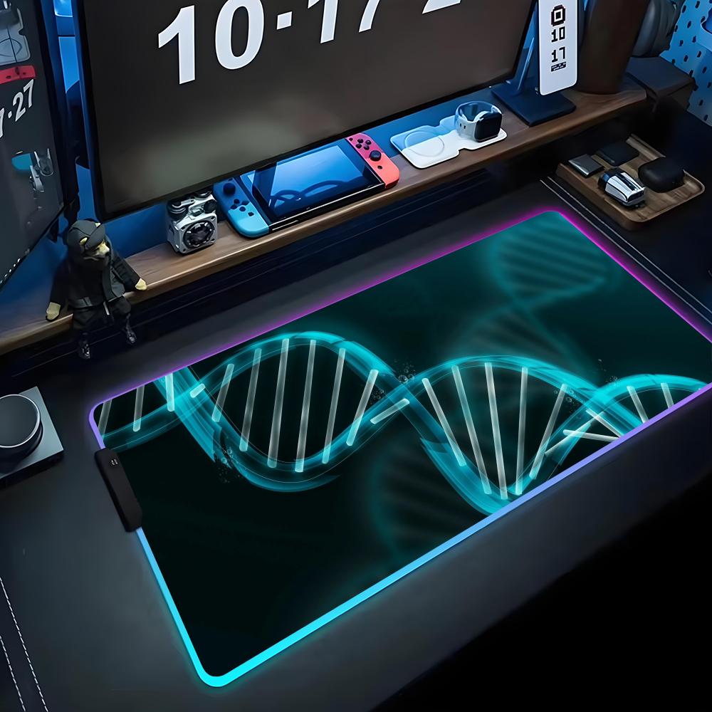Gene Mouse Pad RGB Gaming Mousepad Big LED Pad PC Desk Mat Luminous Mouse Pad Large Keyboard Mats Table Rug With Backlit
