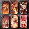 Genshin Impact Klee Soft Phone Case for iPhone 16 16E 17 Air 15 Pro Max 14 Plus 13 Mini 11 12 7 Black Cover Back Shell