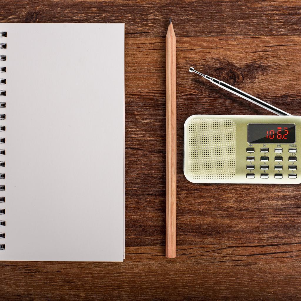 LEFON dobíjecí multifunkční AM FM kapesní rádiová karta kompatibilní s MP3 přehrávačem LED světlo přenosné rádio USB.microSD (Zlato)