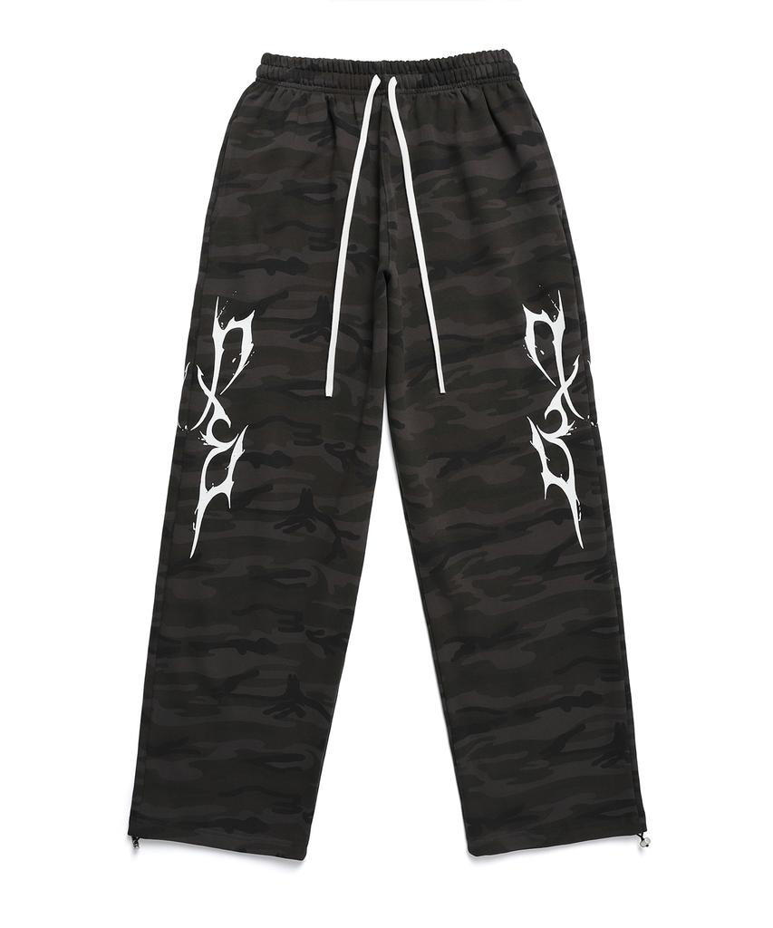 D.XO.H Thunder Logo Camo Pants Black Camo