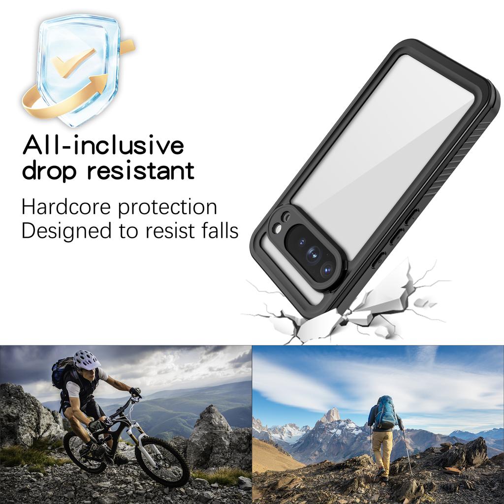 Επαγγελματική Αδιάβροχη Θήκη Κινητού, 360° Αντικραδασμική και Σκόνη, IP68 (συμβατό με Google 10 Pro XL/10/9 Pro XL/9A/9)