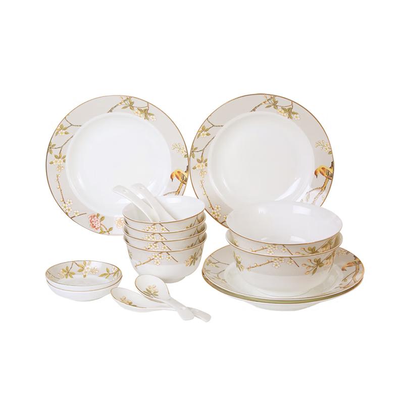 TAYOHYA Joyful Magpie 16-Piece Ceramic Dinnerware Set