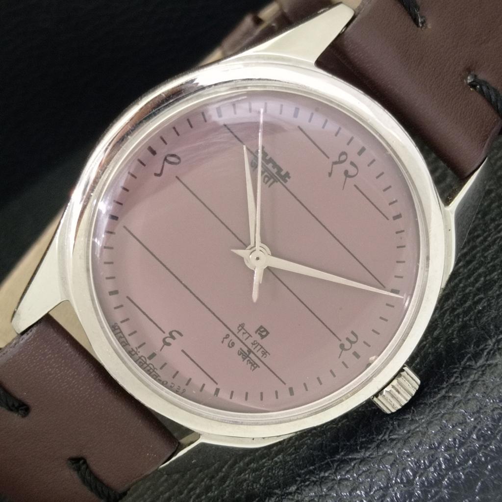 

ВИНТАЖНЫЕ HMT JANATA МЕХАНИЧЕСКИЕ ИНДИЙСКИЕ МУЖСКИЕ ЧАСЫ С КОРИЧНЕВЫМ ЦИФЕРБЛАТОМ a700062-5 R201-a700062