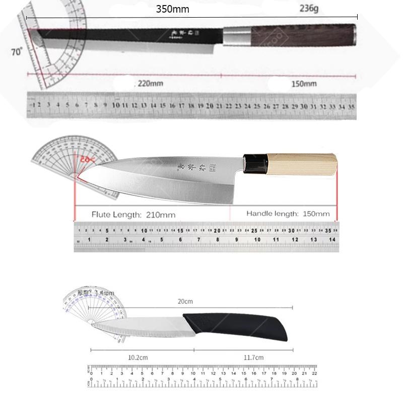 WXCOO Professional Kitchen Knife Japanese Salmon Knife Stainless Steel Fish Fillet Knife for Slicing Sushi Cooking