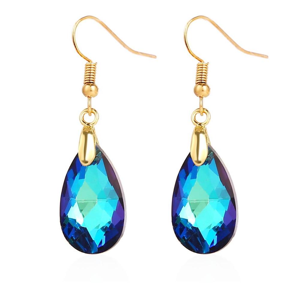 Exaggerated Grape Bunch Crystal Earrings INS Light Luxury Temperament Zirconia Inlaid High-grade Everyday Dainty Ear Jewelry