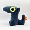 New Year Dancing Black Dragon Plush Toy with Gray Big Eyes