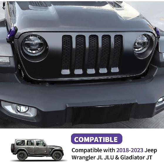 Hood Latch Lock Catch Brackets Cover Trim Fit for 2018-2025 Jeep Wrangler JL JLU & Gladiator JT(Purple)