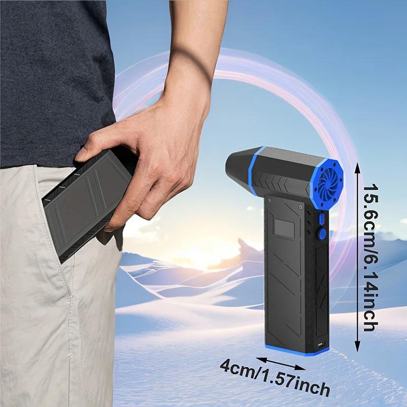 Handheld Violent Fan 1PCS with Display 130,000 RPM High Speed Turbo Fan Outdoor Portable Mini