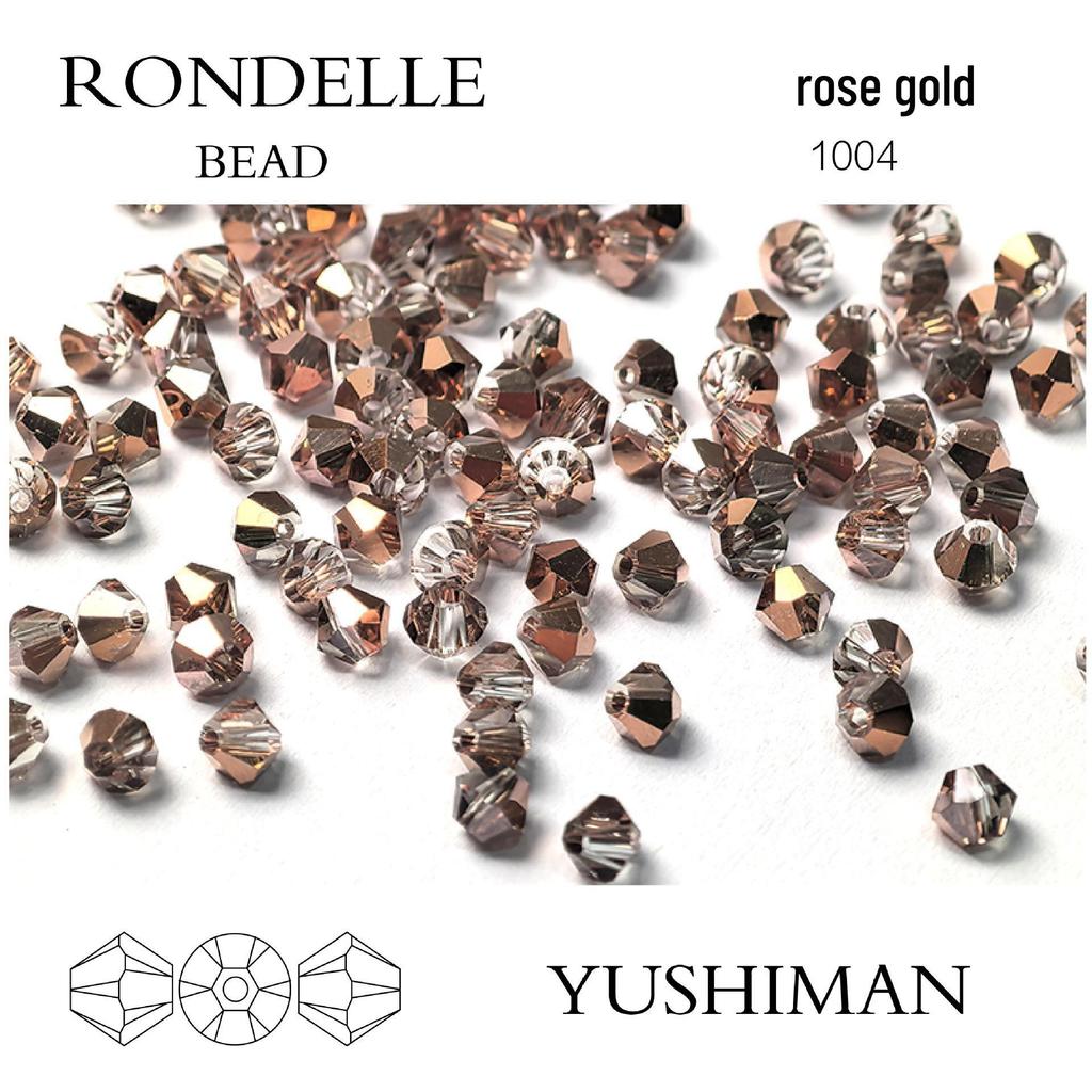 4mm Rhombus Beads - 200 Czech Quality Double Crimp Top Beads for DIY, Shuttle Weaving, and Embroidery