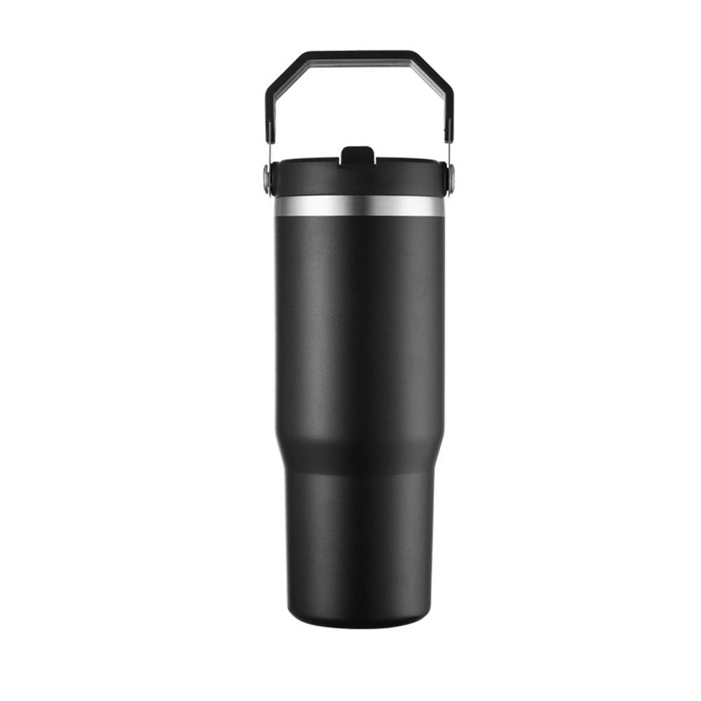 Leakproof Insulated Cup 30oz Large Capacity Water Bottle with Handle/Straw Colorful Tumbler Gift for Travel Car Office Workout
