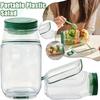 Salad Jar,Mason Jar Salad Container With Side Opening, Dressing Bowl, Sauce Compartments, Microwave-Safe, Freezer And Dishwasher