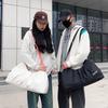 Stylish Solid Color Shoulder Fitness Bag Dry and Wet Separation Portable Yoga Bag Independent Shoe Compartment Can Store Pocket Travel Bag