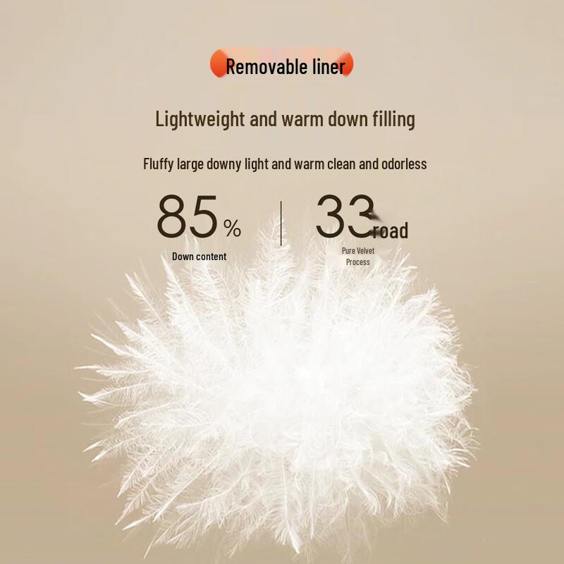 Men's 100% Cashmere Down Coat with Detachable Liner