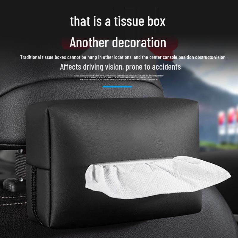 Car Armrest Tissue Holder for Rear Seat