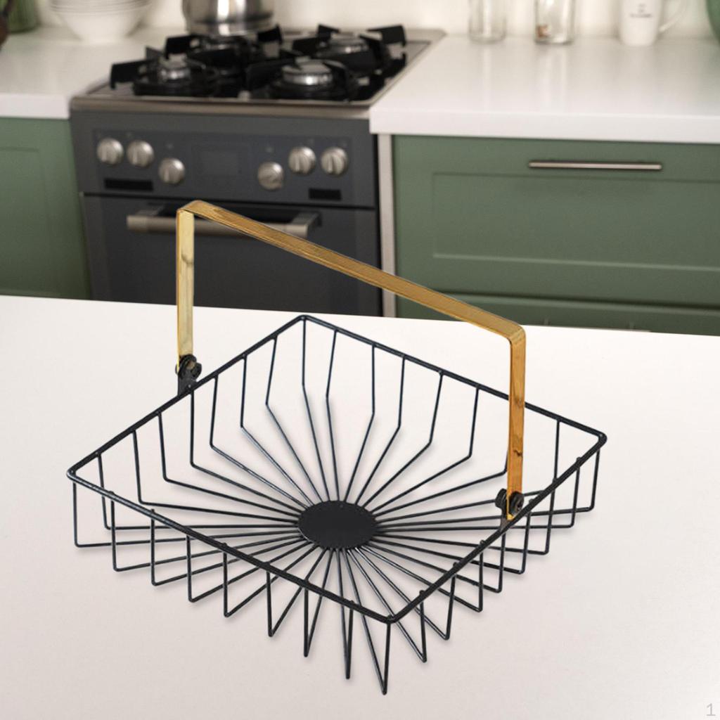 Fruit Basket Bread Storagre with Handle Snack Holder for Vegetable Cupcake