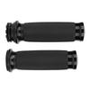 1 Pair Universal Motorcycle 25mm Handgrip Aluminum+Rubber Anti Slip Handlebar Grip Cover(Black)