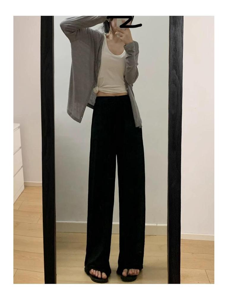 Women's High-Waisted Wide-Leg Pants - 2026 Summer, Ultra-Light, Loose Casual Anti-Mosquito Sun Protection.