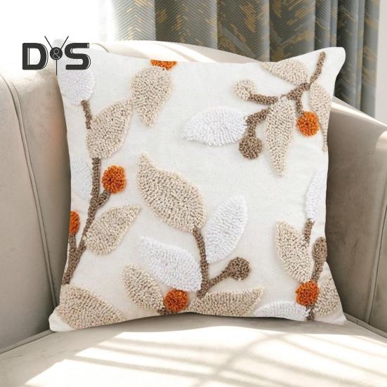 Kissenbezug in Kontrastfarbe, Bohemina-Stil, 3D-Blumendekor, Home-Office-Party-Dekor, Schlafzimmer, Auto, Wohnzimmer, Sofa, Überwurfkissenbezug