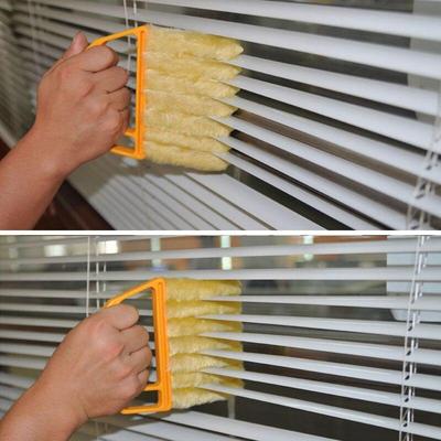 Escova de Limpeza Multifuncional para Persianas, Ferramenta de Limpeza de Cortinas Domésticas, Escova para Remoção de Pó de Ventilador de Ar Condicionado, Escova para Fendas