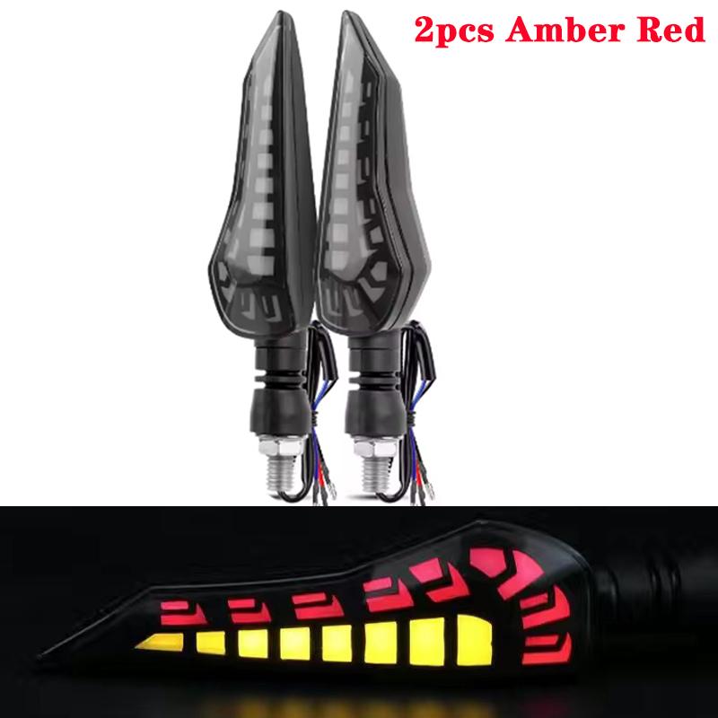 10mm Motorcycle LED Turn Signal Light Indicator Directional Sequential Turn Signal Lamp Brake Stop Lamps 12V For YAMAHA Honda