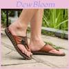 Men's Flip Flops Pu Leather Slippers With Classic Timeless Beach Style Sandals