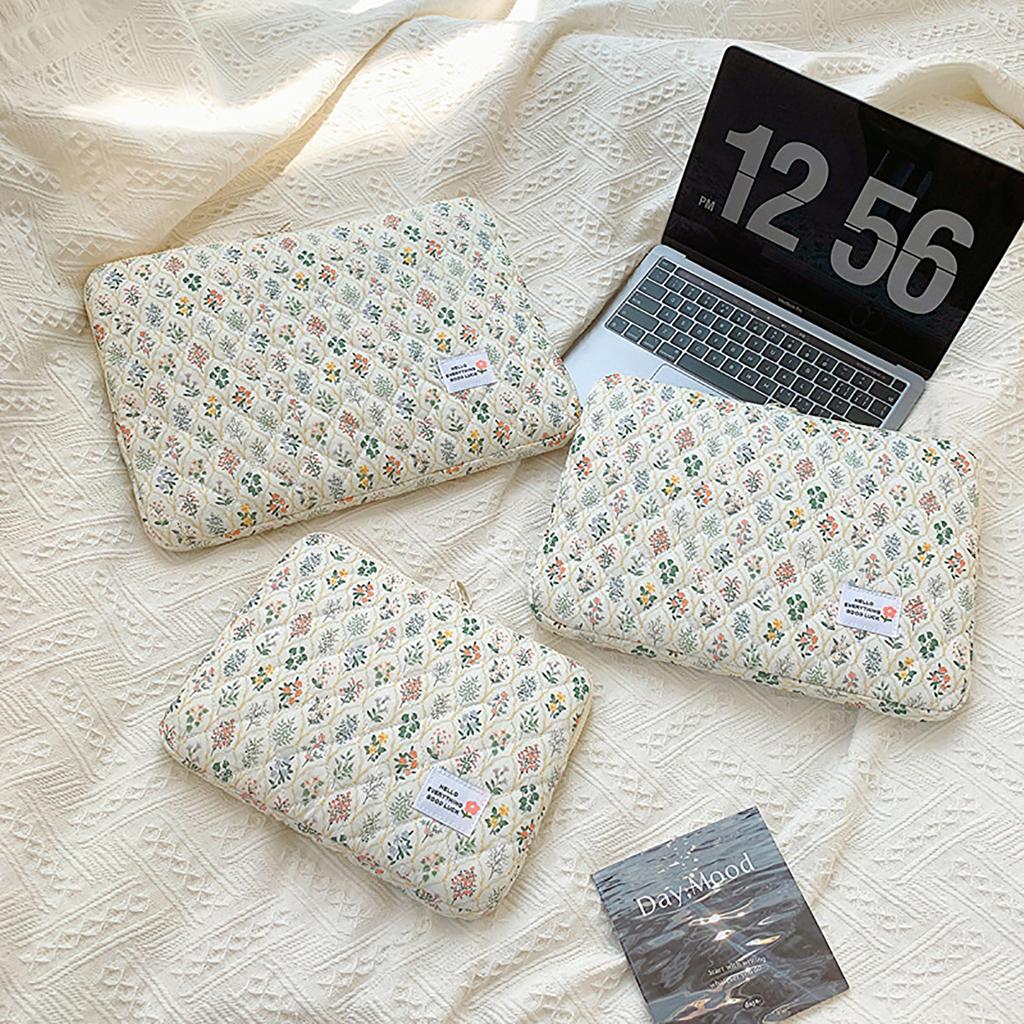 Flower Pattern Laptop Sleeve Case Bags For Ipad Air Pro 11 Inch Cover Laptop Bag Inner Bag Flat Bag