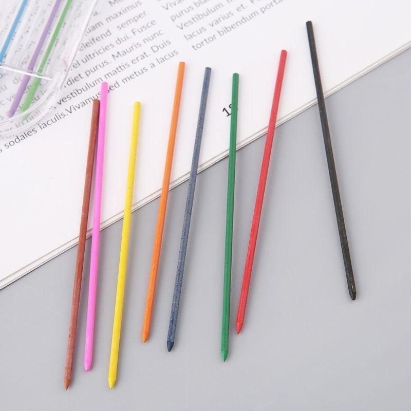 12Pcs 2.0 mm Mechanical Pencil Colors 2B Refills Draft Drawing Writing Craf