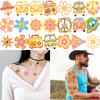 54pcs Temporary Tattoo Van Waterproof Long-lasting Body Stickers Smile Sunglasses Temporary Tattoo Stickers UFO For Women