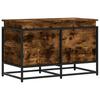 Storage Box with Lid Smoked Oak Finish 80 X 40 X 51.5 Cm